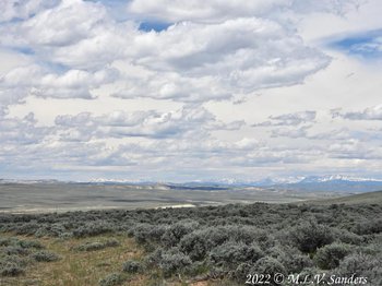 A view of the Gros Ventre Mountains from the Mesa, Sublette County